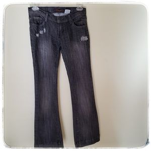 Pistazho Distressed Wide Bottom Jeans size 5/6